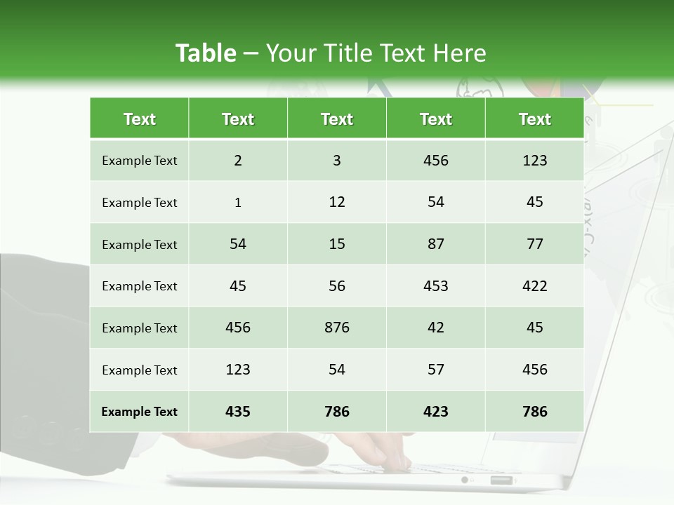 Laptop Pencil Growth PowerPoint Template