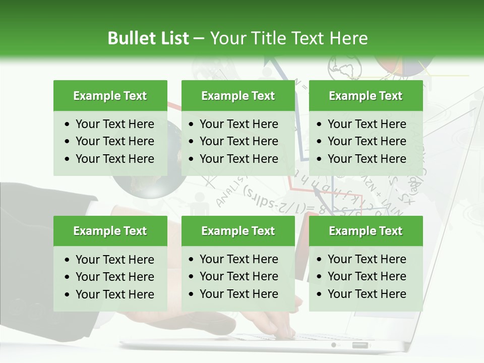 Laptop Pencil Growth PowerPoint Template