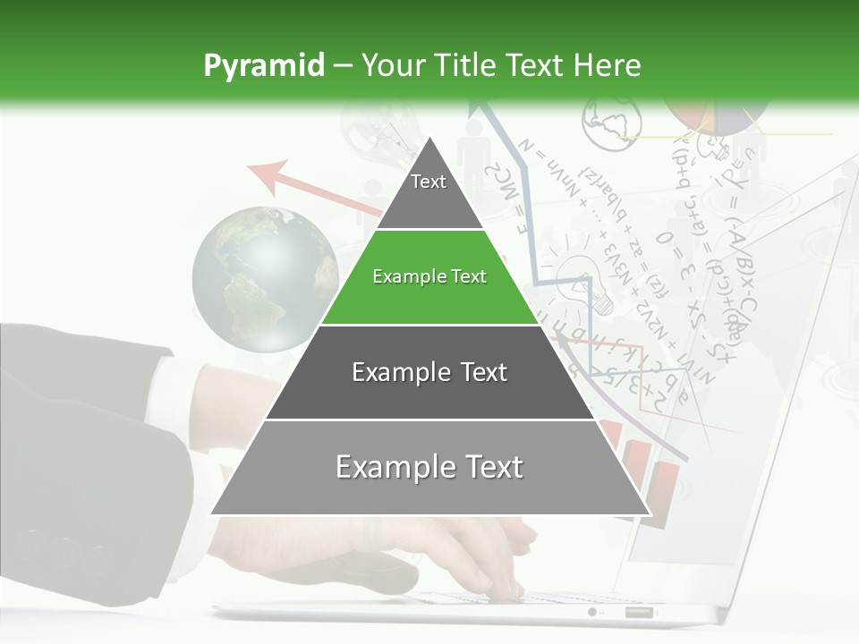 Laptop Pencil Growth PowerPoint Template