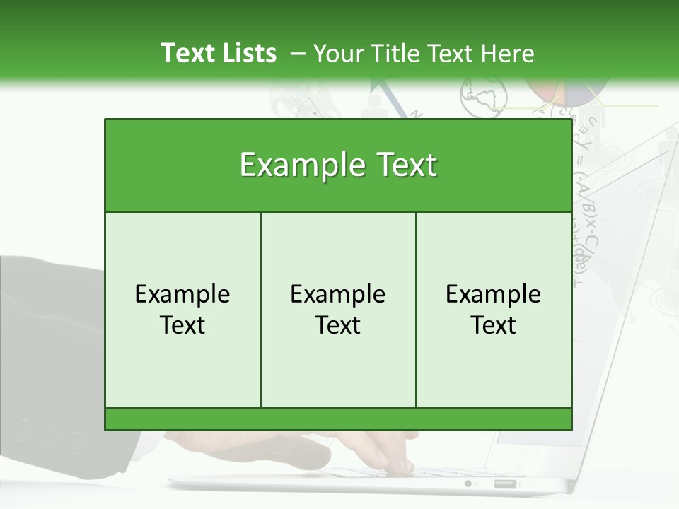 Laptop Pencil Growth PowerPoint Template