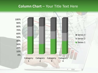 Laptop Pencil Growth PowerPoint Template