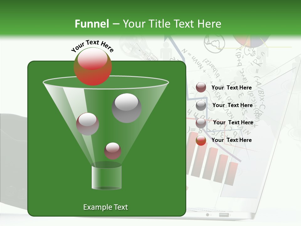 Laptop Pencil Growth PowerPoint Template