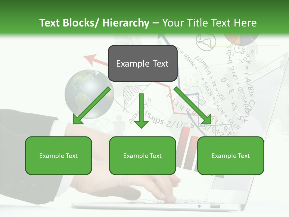Laptop Pencil Growth PowerPoint Template