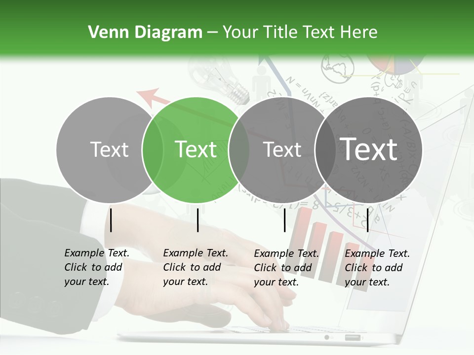 Laptop Pencil Growth PowerPoint Template
