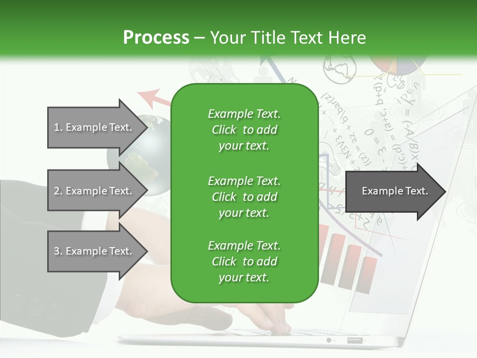 Laptop Pencil Growth PowerPoint Template
