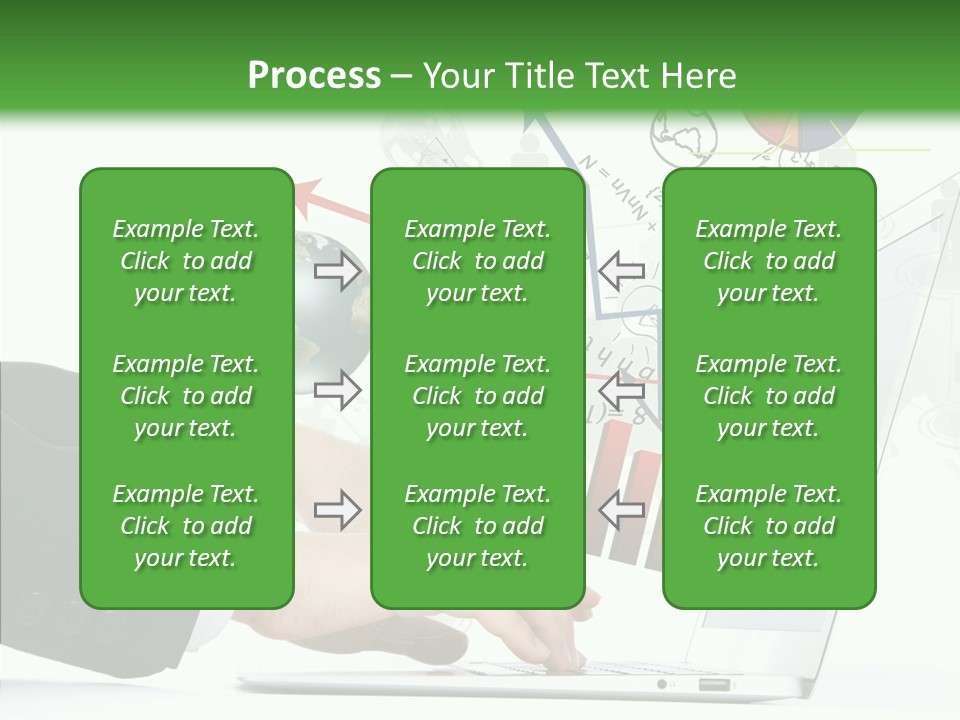 Laptop Pencil Growth PowerPoint Template