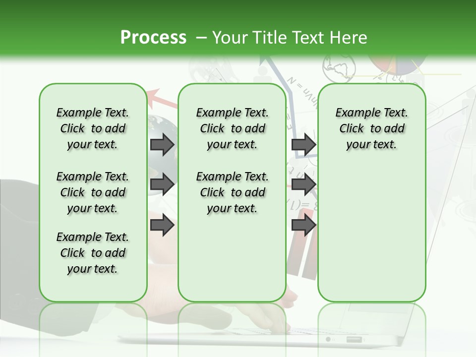 Laptop Pencil Growth PowerPoint Template