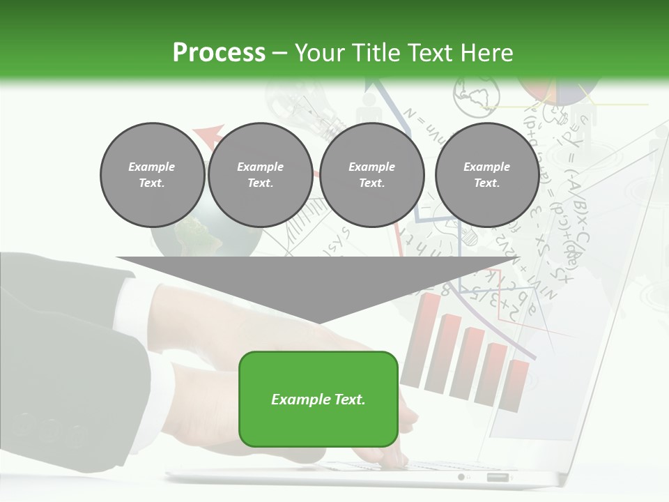 Laptop Pencil Growth PowerPoint Template
