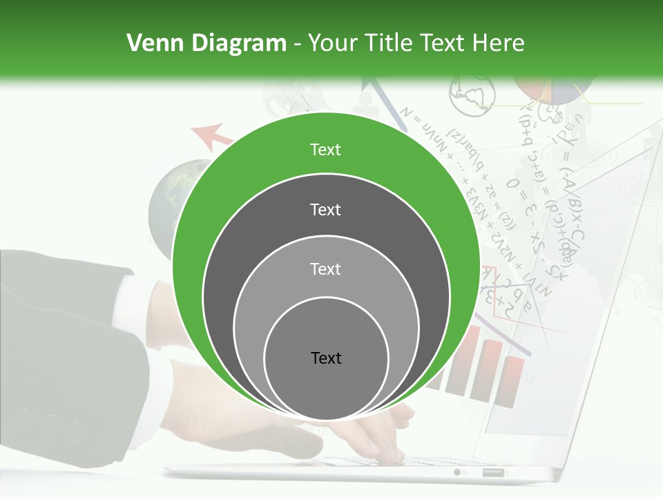Laptop Pencil Growth PowerPoint Template