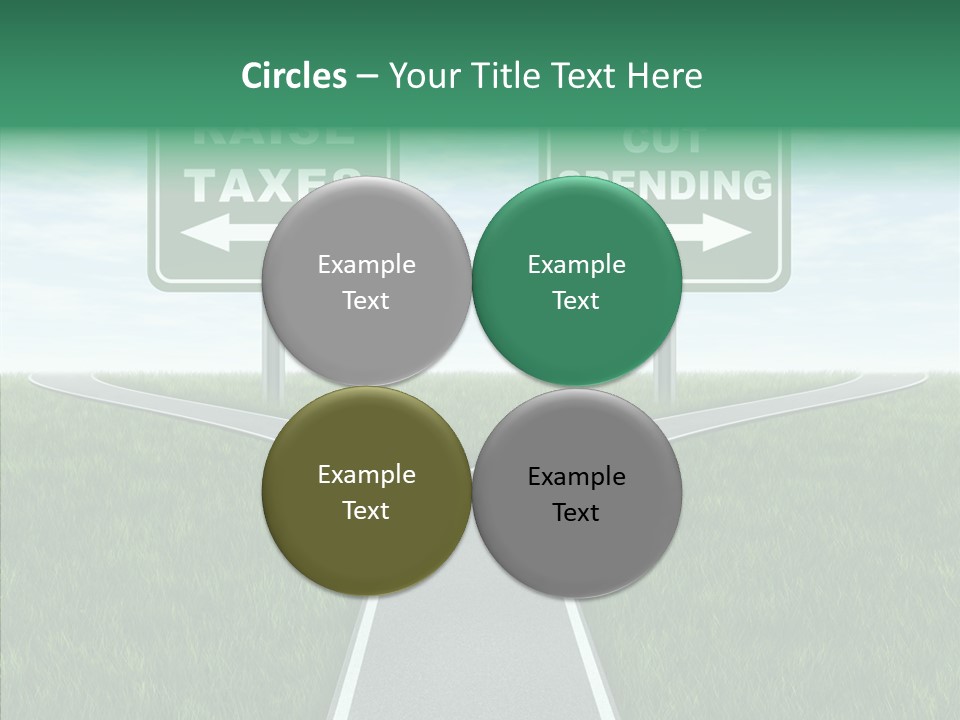 Road Highway Sign Strike An Accord PowerPoint Template