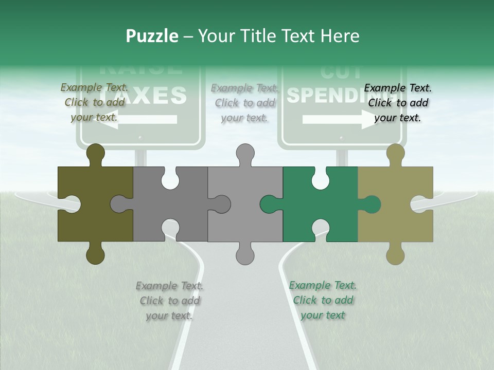 Road Highway Sign Strike An Accord PowerPoint Template