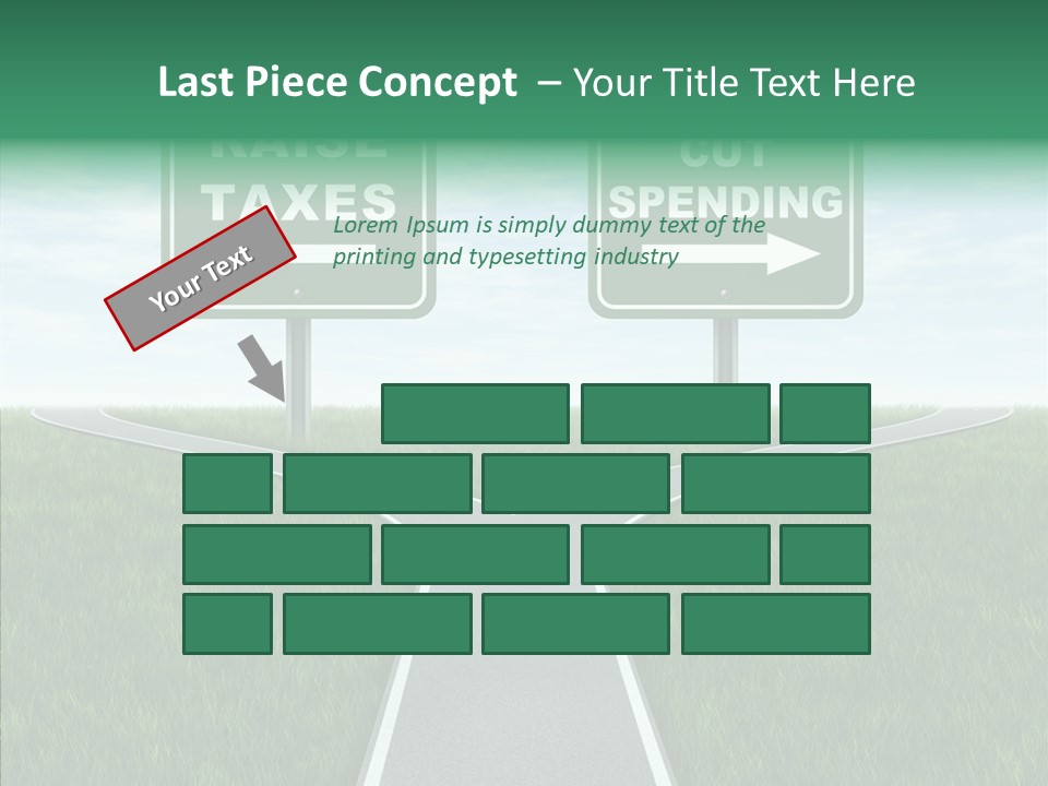 Road Highway Sign Strike An Accord PowerPoint Template