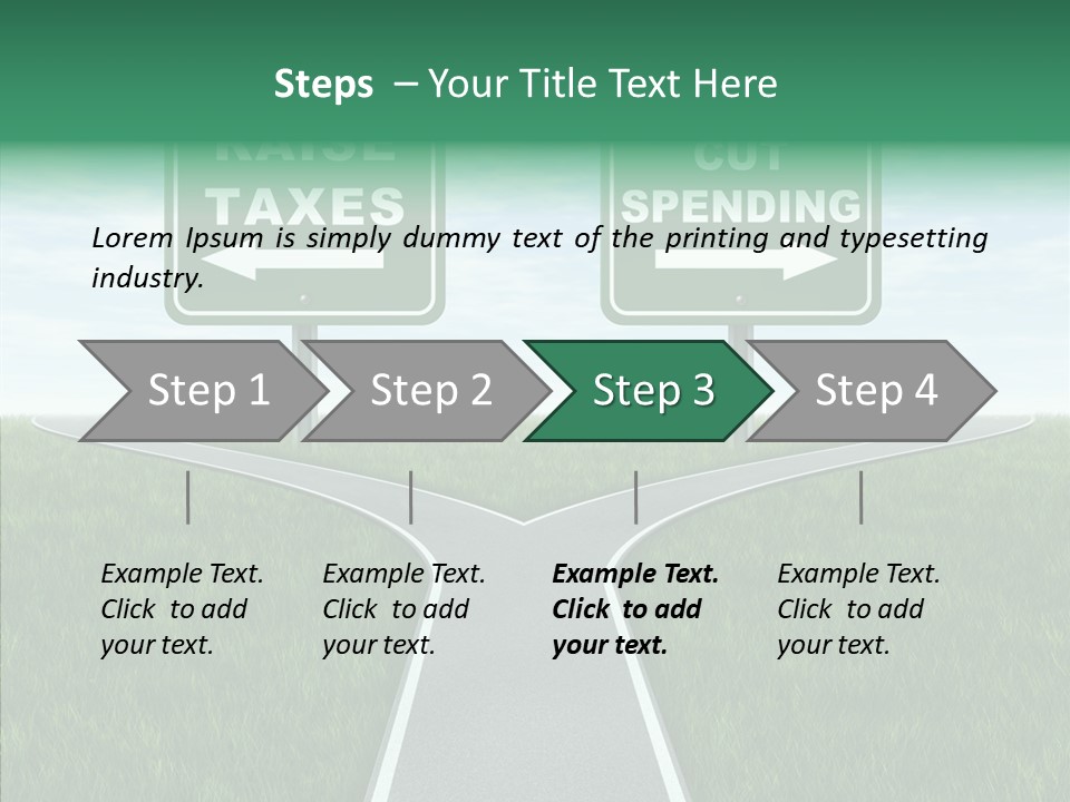 Road Highway Sign Strike An Accord PowerPoint Template