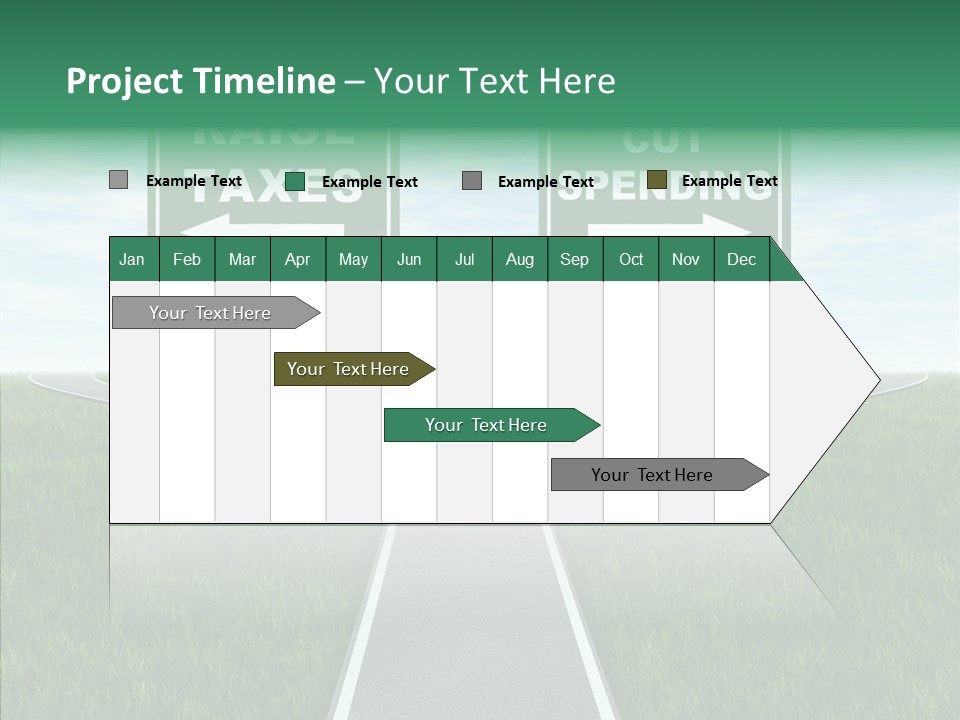 Road Highway Sign Strike An Accord PowerPoint Template