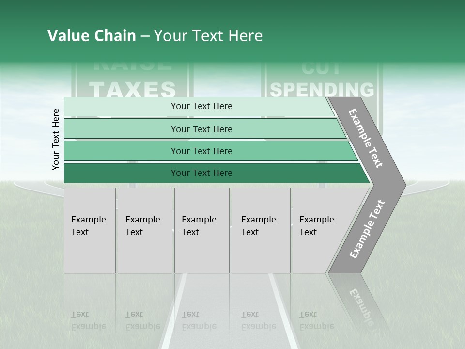Road Highway Sign Strike An Accord PowerPoint Template