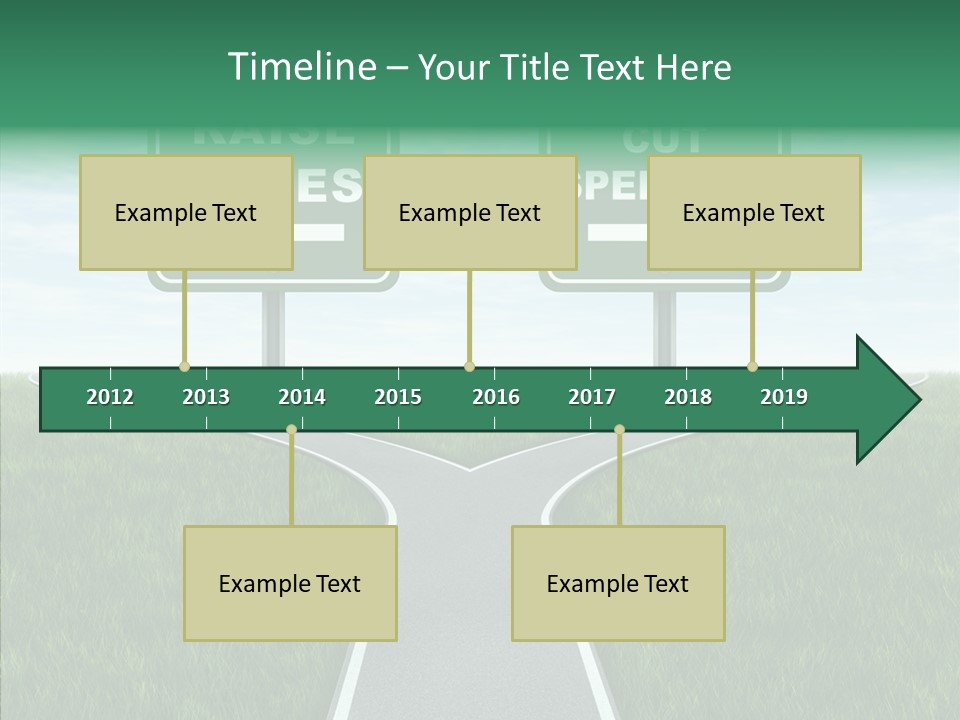 Road Highway Sign Strike An Accord PowerPoint Template