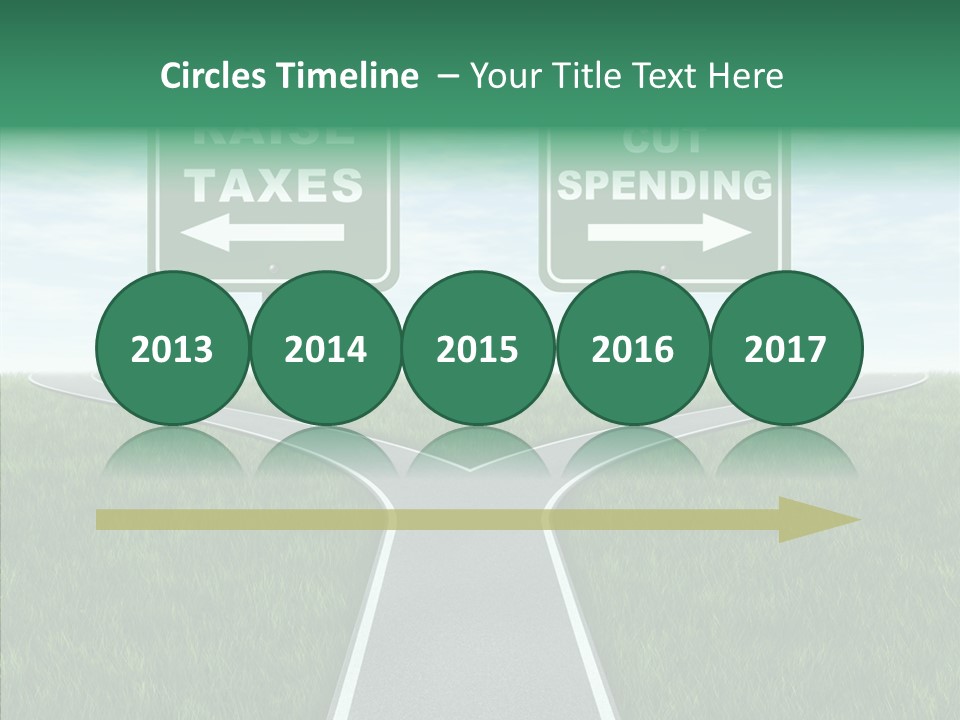 Road Highway Sign Strike An Accord PowerPoint Template