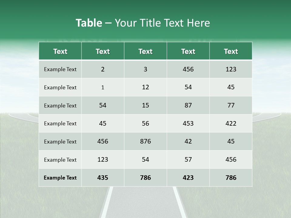 Road Highway Sign Strike An Accord PowerPoint Template