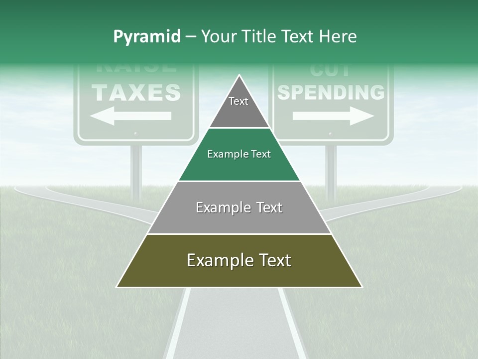 Road Highway Sign Strike An Accord PowerPoint Template
