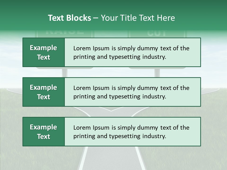 Road Highway Sign Strike An Accord PowerPoint Template