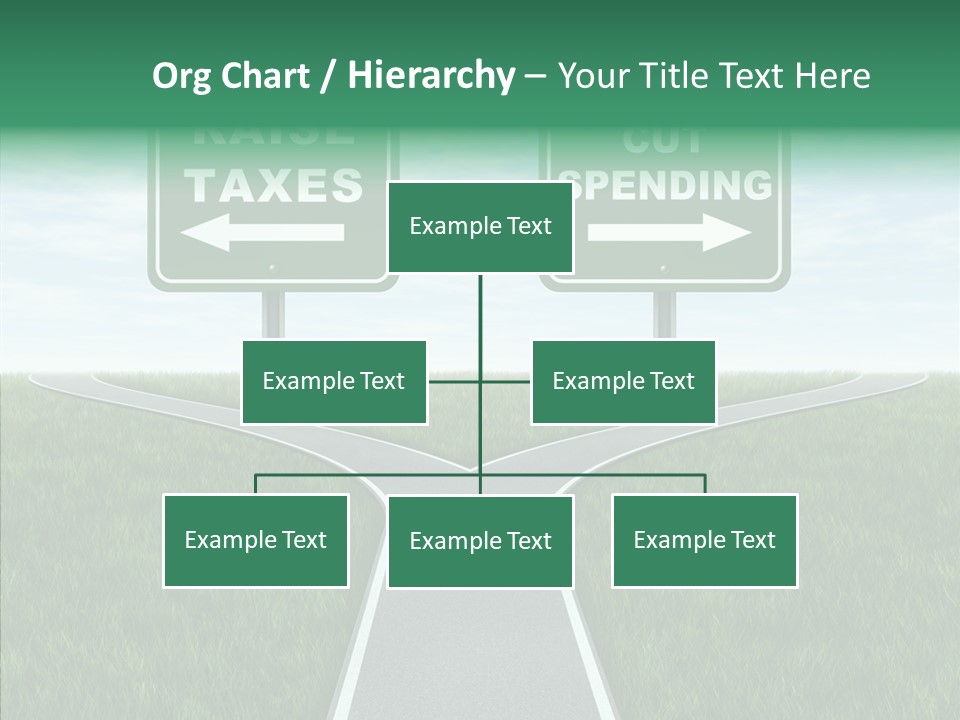 Road Highway Sign Strike An Accord PowerPoint Template