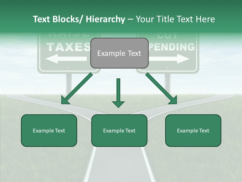 Road Highway Sign Strike An Accord PowerPoint Template