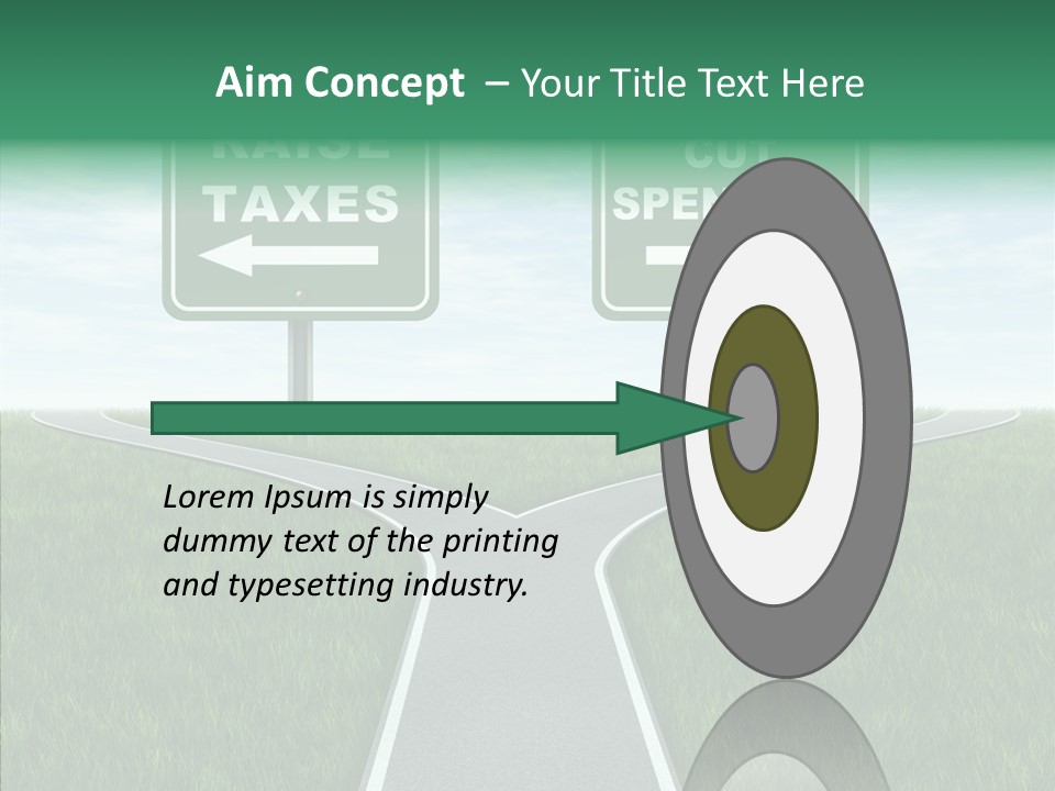 Road Highway Sign Strike An Accord PowerPoint Template