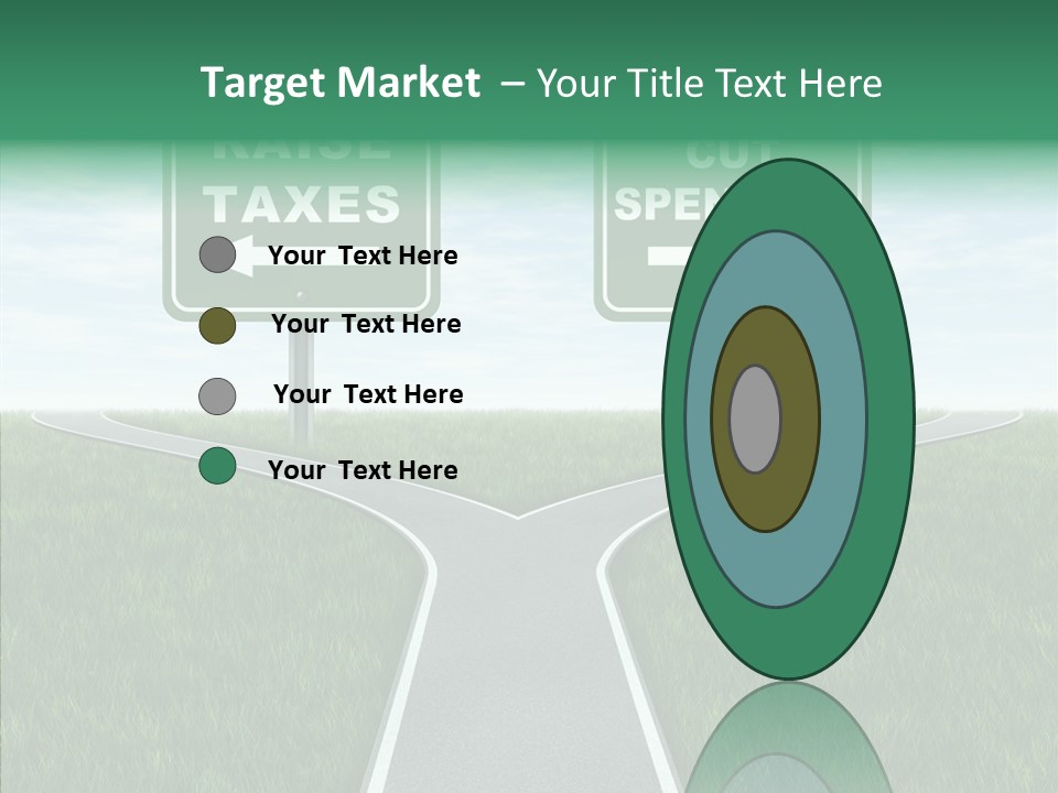 Road Highway Sign Strike An Accord PowerPoint Template