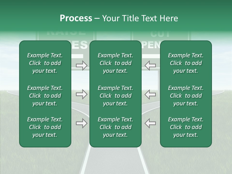 Road Highway Sign Strike An Accord PowerPoint Template
