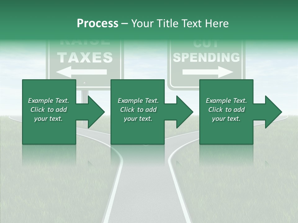 Road Highway Sign Strike An Accord PowerPoint Template