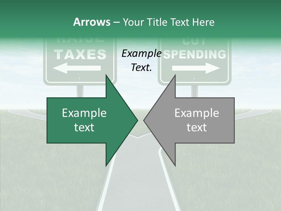 Road Highway Sign Strike An Accord PowerPoint Template