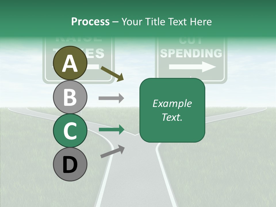 Road Highway Sign Strike An Accord PowerPoint Template