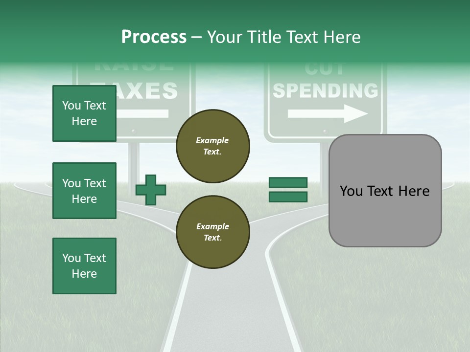 Road Highway Sign Strike An Accord PowerPoint Template