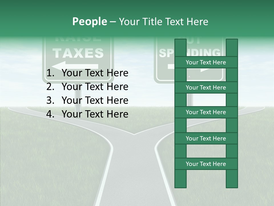 Road Highway Sign Strike An Accord PowerPoint Template