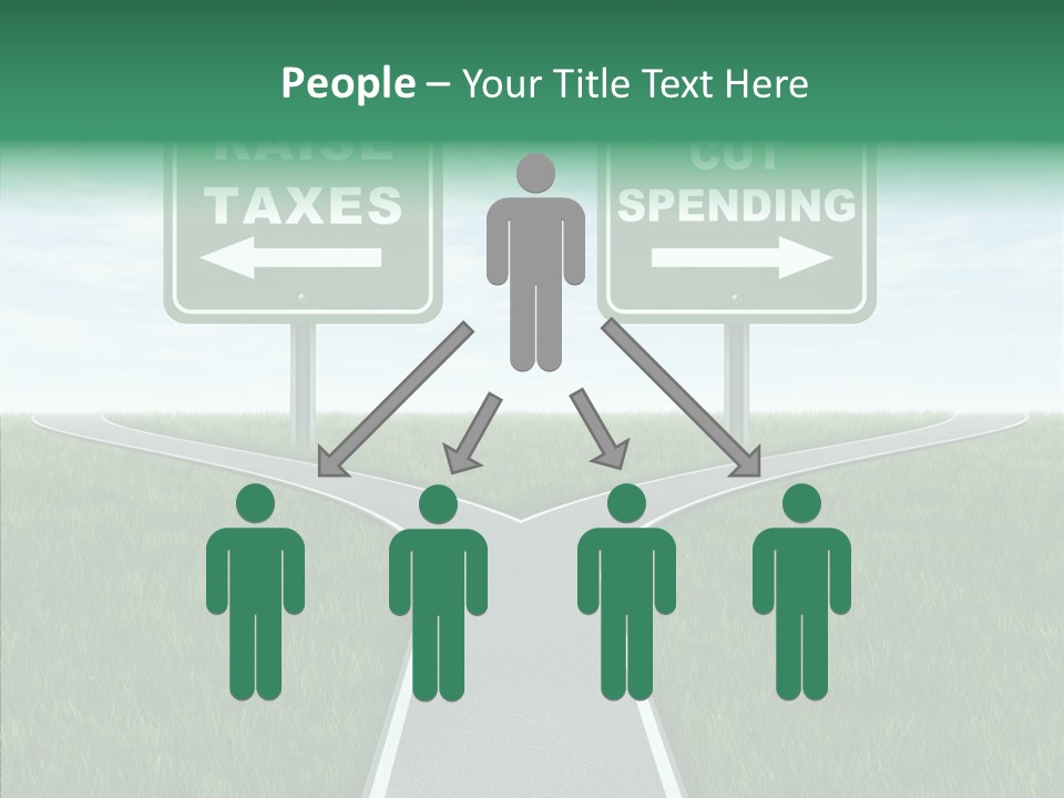 Road Highway Sign Strike An Accord PowerPoint Template