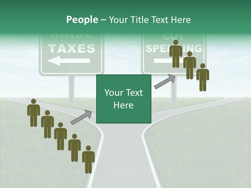 Road Highway Sign Strike An Accord PowerPoint Template