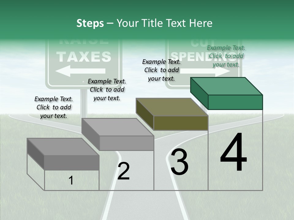 Road Highway Sign Strike An Accord PowerPoint Template