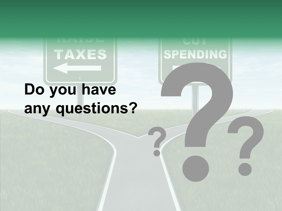 Road Highway Sign Strike An Accord PowerPoint Template