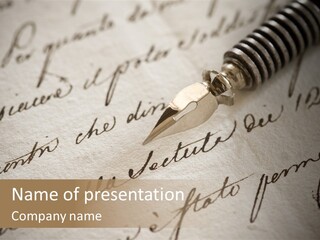 Swash Pen Handwriting PowerPoint Template