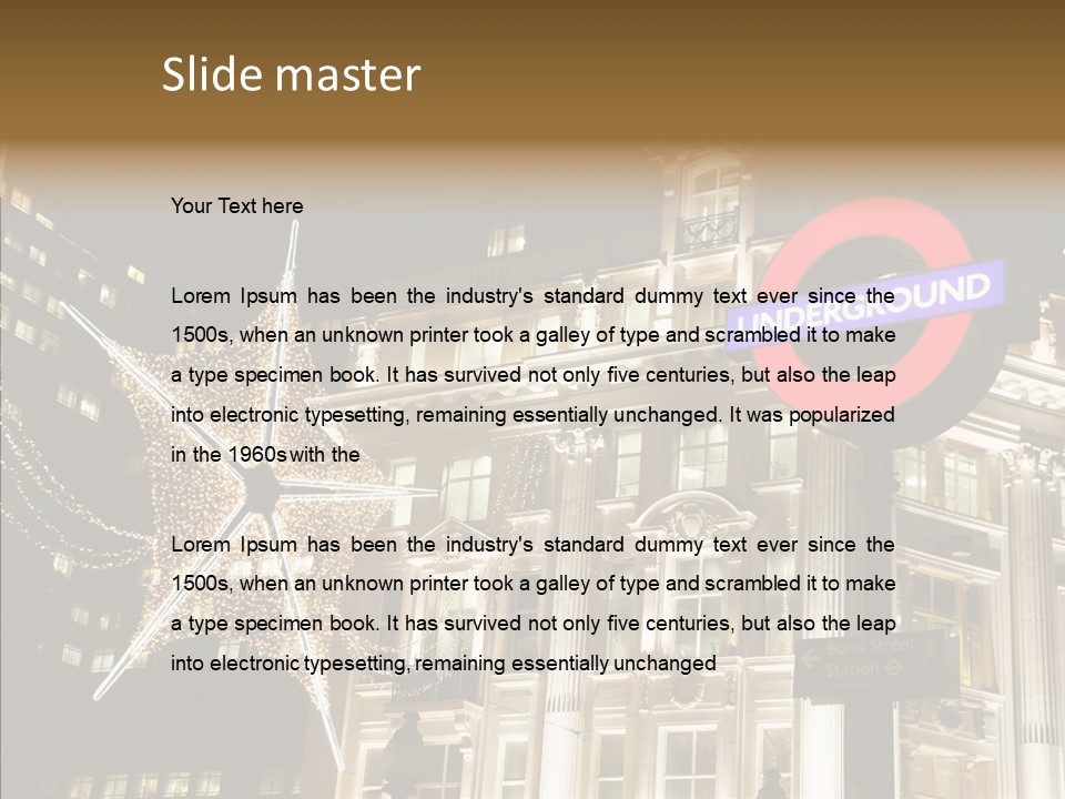 Lights Oxford Transport PowerPoint Template