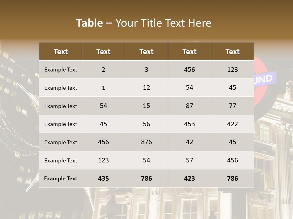 Lights Oxford Transport PowerPoint Template
