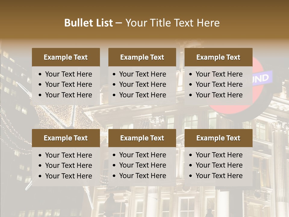 Lights Oxford Transport PowerPoint Template