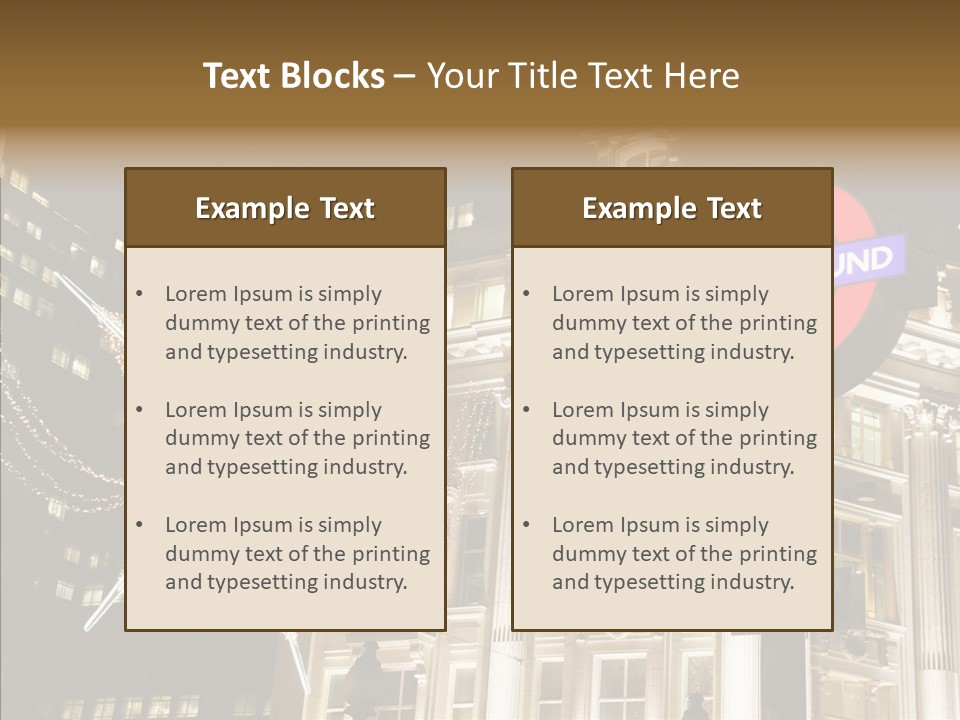Lights Oxford Transport PowerPoint Template