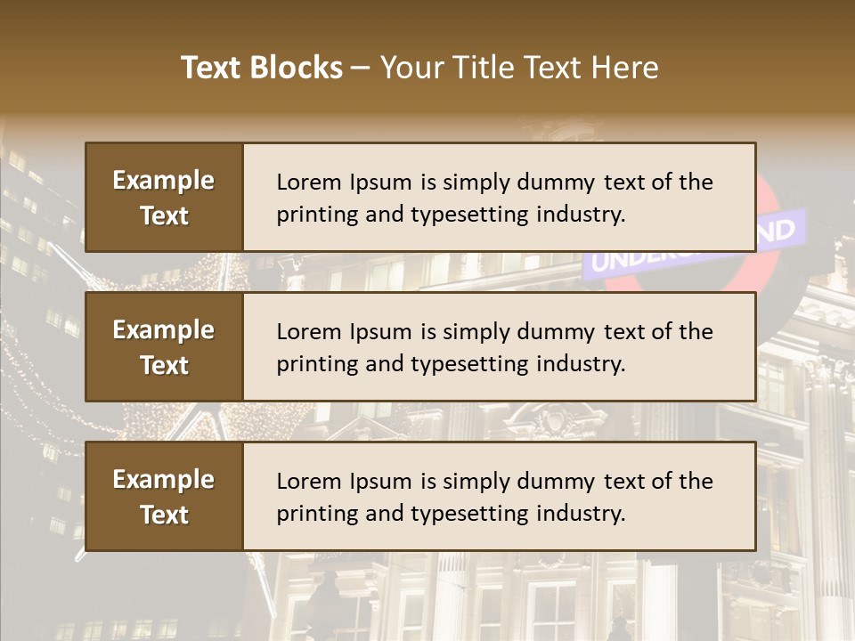 Lights Oxford Transport PowerPoint Template