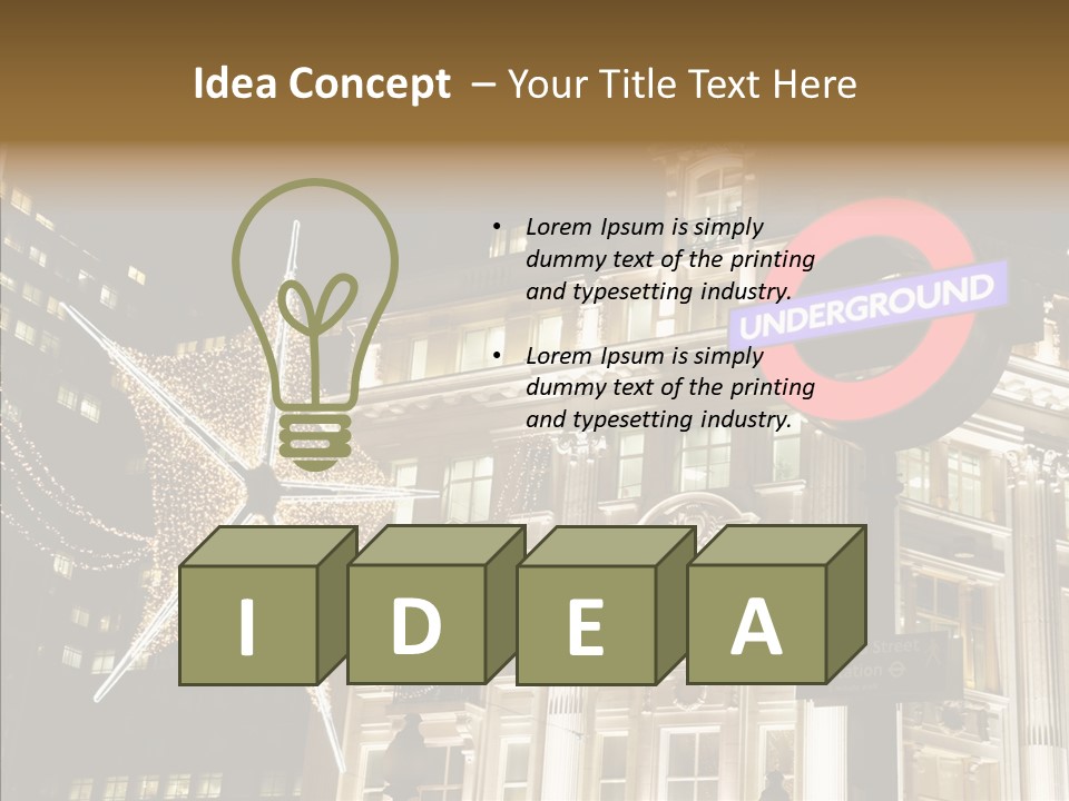 Lights Oxford Transport PowerPoint Template