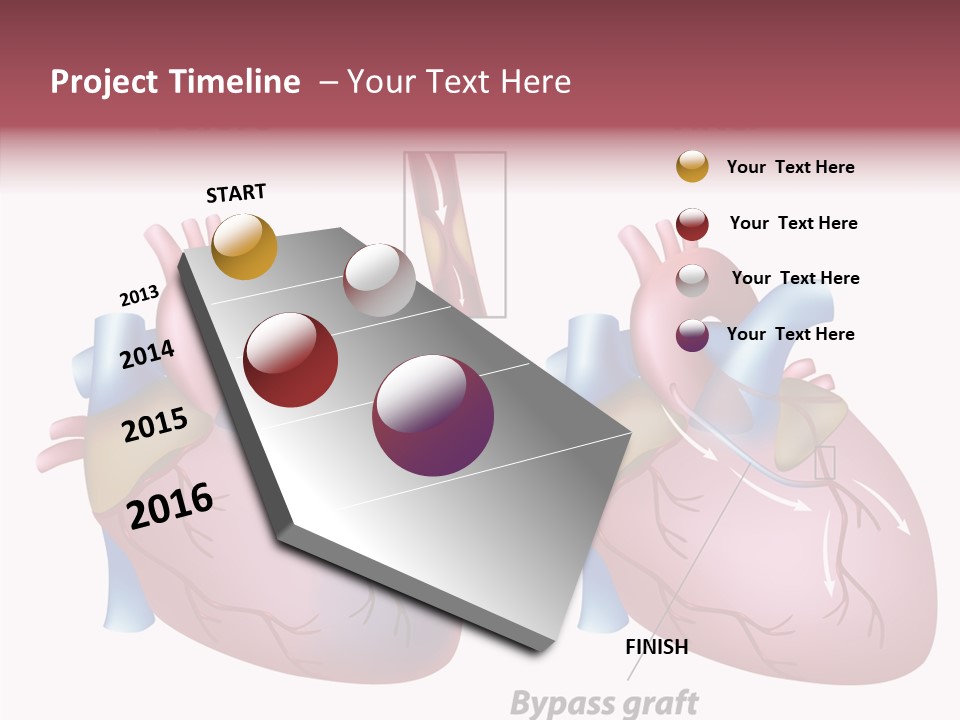Clogged Heartbeat Illustration PowerPoint Template