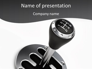 Technology Metal Gearstick PowerPoint Template