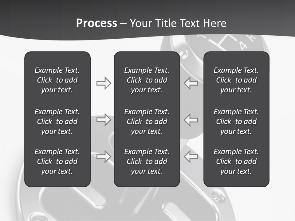 Technology Metal Gearstick PowerPoint Template