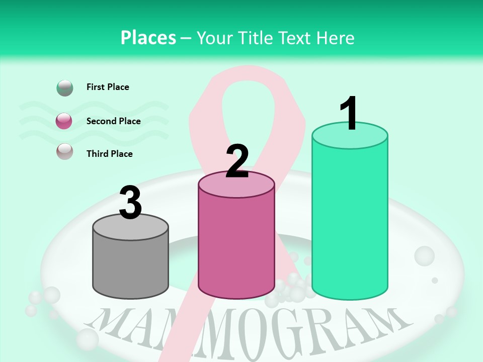 A Pink Ribbon Is On Top Of A Life Preserver PowerPoint Template