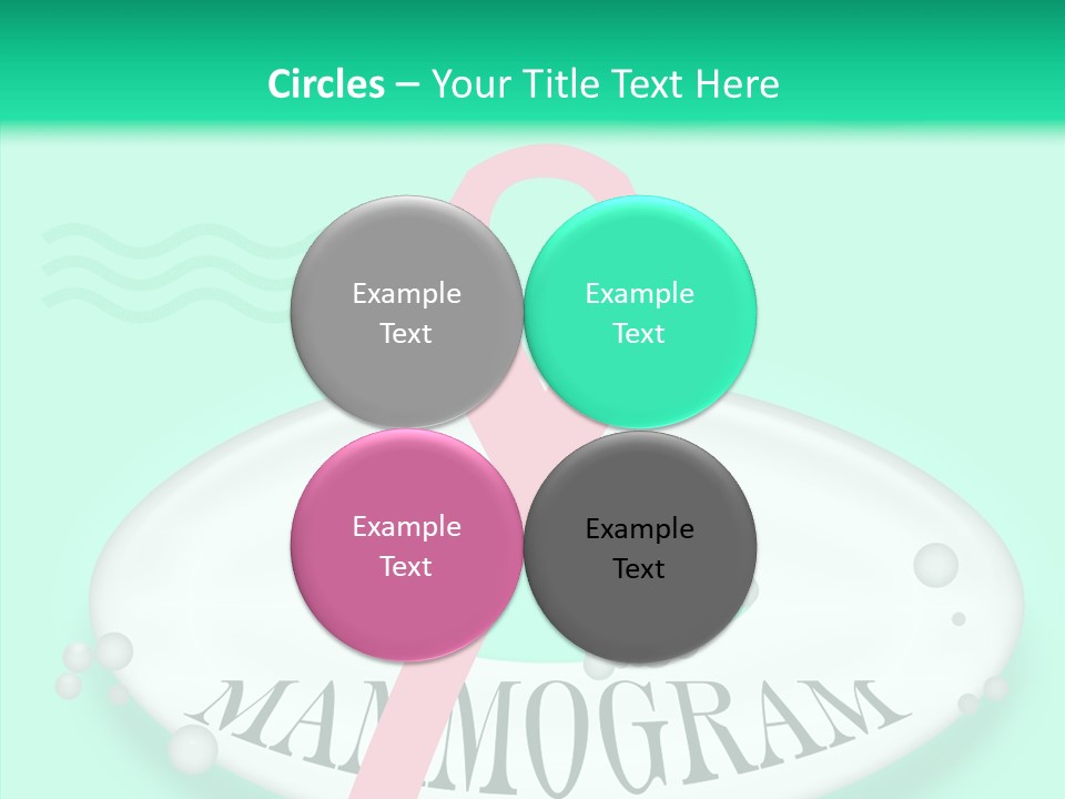 A Pink Ribbon Is On Top Of A Life Preserver PowerPoint Template